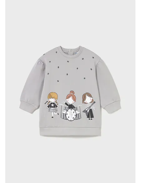 Vestido felpa grafica - Perla    | MAYORAL