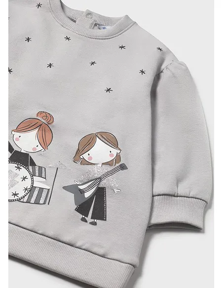 Vestido felpa grafica - Perla    | MAYORAL