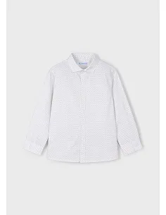 Camisa m/l estampada - Blanco   | MAYORAL