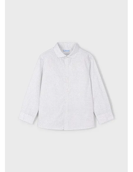 Camisa m/l estampada - Blanco   | MAYORAL