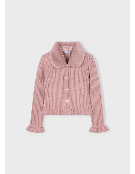 Rebeca tricot cuello pelo - Maquillaje | MAYORAL