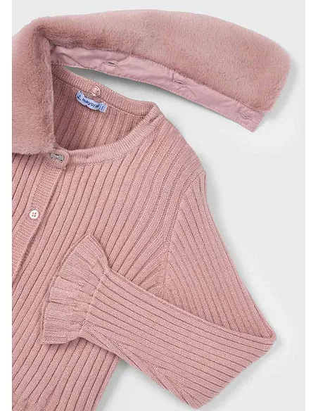 Rebeca tricot cuello pelo - Maquillaje | MAYORAL