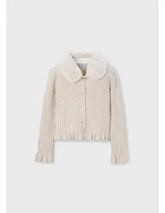Rebeca tricot cuello pelo - Arena vig  | MAYORAL