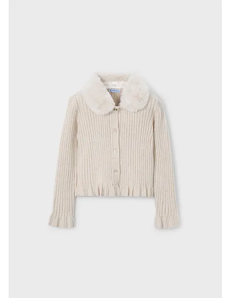 Rebeca tricot cuello pelo - Arena vig  | MAYORAL