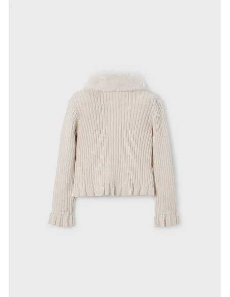 Rebeca tricot cuello pelo - Arena vig  | MAYORAL