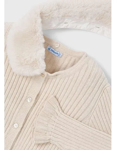 Rebeca tricot cuello pelo - Arena vig  | MAYORAL