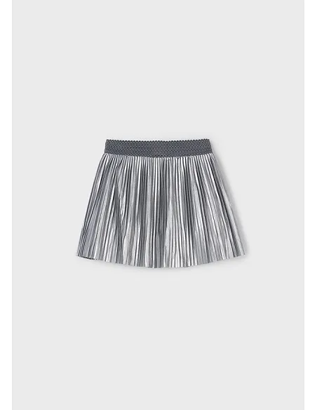 Falda plisada punto - Plata    | MAYORAL