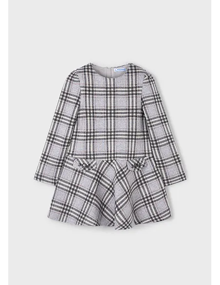 Vestido punto jacquard - Plata vig  | MAYORAL