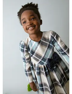 Vestido cuadros - Marino   | MAYORAL