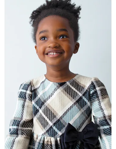 Vestido cuadros - Marino   | MAYORAL