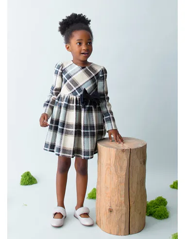 Vestido cuadros - Marino   | MAYORAL