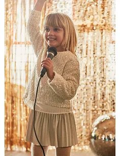 Vestido combinado lentejuelas - Arena    | MAYORAL
