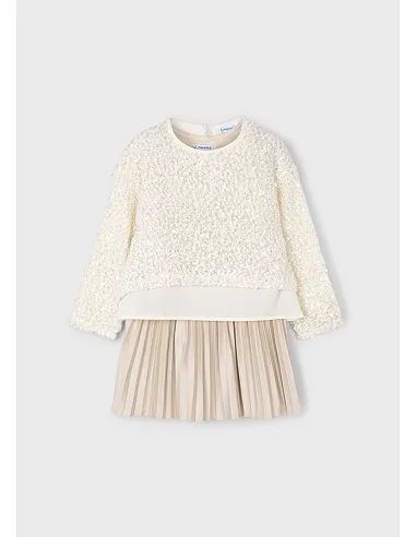 Vestido combinado lentejuelas - Arena    | MAYORAL