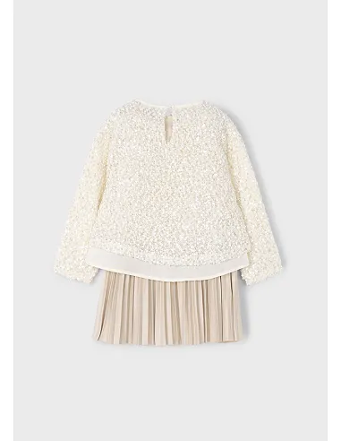 Vestido combinado lentejuelas - Arena    | MAYORAL