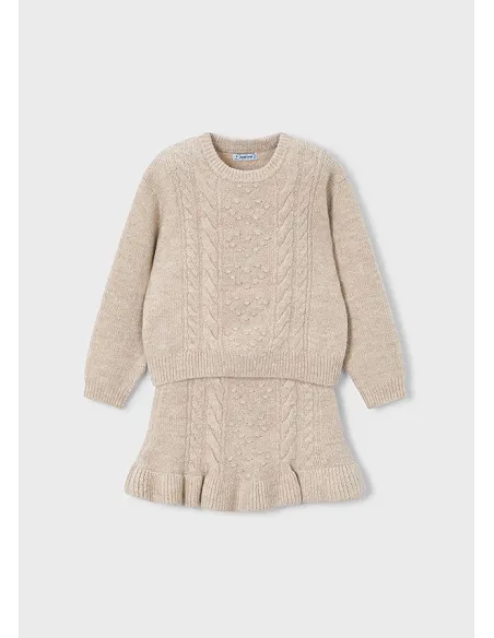 Conj. falda tricot ochos - Sesamo mez | MAYORAL