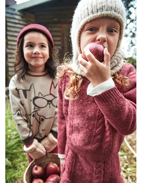 Conj. falda tricot ochos - Cereza mez | MAYORAL