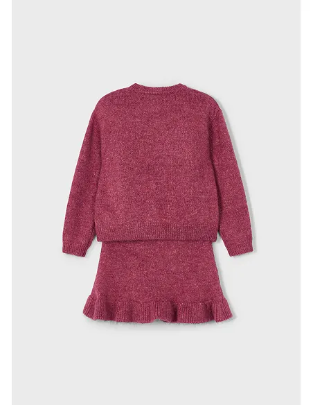 Conj. falda tricot ochos - Cereza mez | MAYORAL