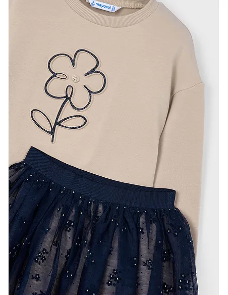 Conj. falda tul fantasia - Marino   | MAYORAL