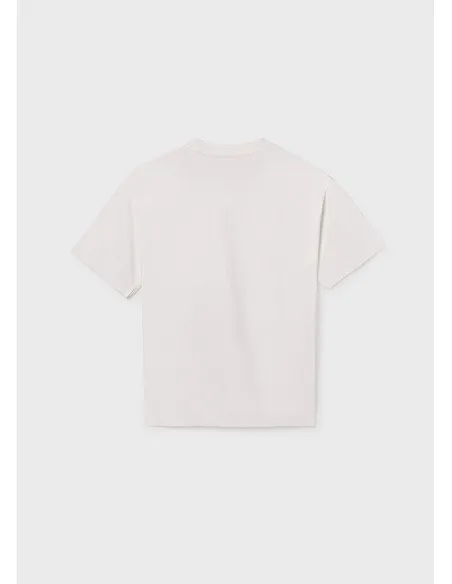 Camiseta m/c print relieve - Nata    | MAYORAL