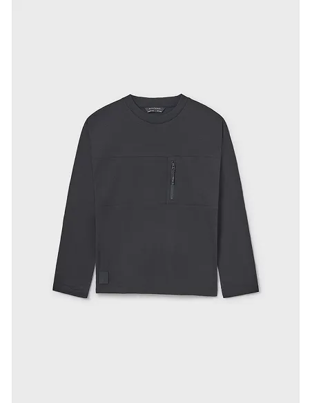 Camiseta m/l bolsillo - Negro    | MAYORAL