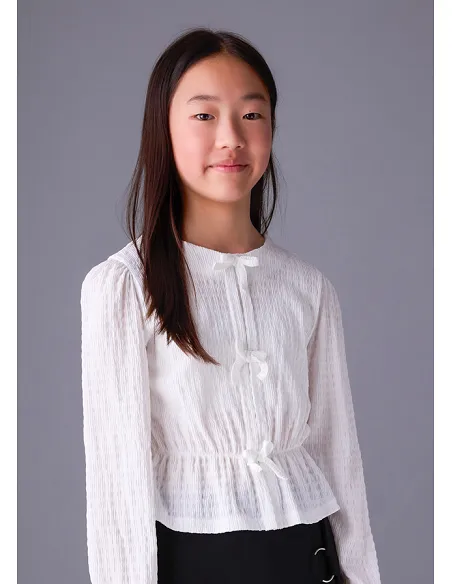 Top punto lazos - Nata    | MAYORAL