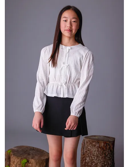 Top punto lazos - Nata    | MAYORAL