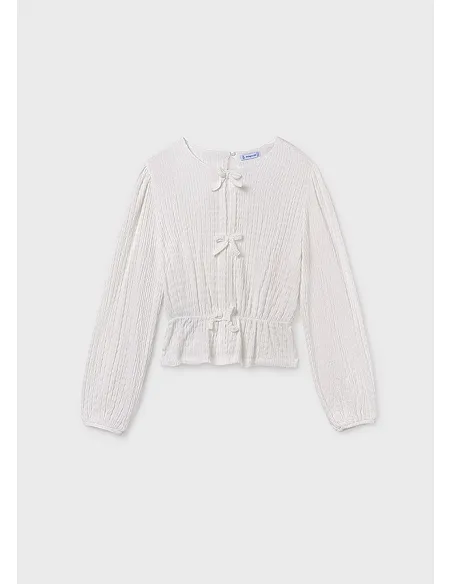 Top punto lazos - Nata    | MAYORAL