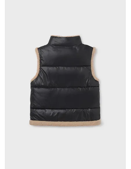 Chaleco contrastes borrego - Negro    | MAYORAL