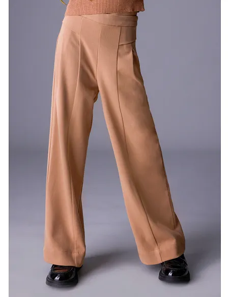 Pantalon largo wide leg - Camel    | MAYORAL