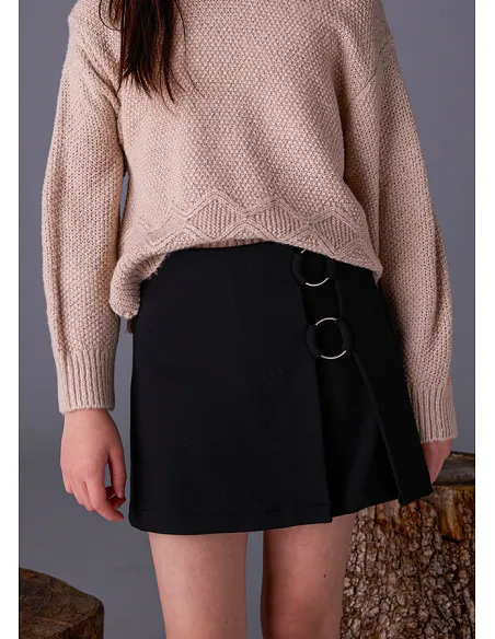 Falda pantalon punto - Negro    | MAYORAL