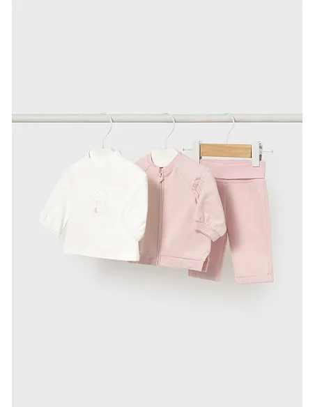 Chandal felpa 3 piezas - Rosa baby  | MAYORAL
