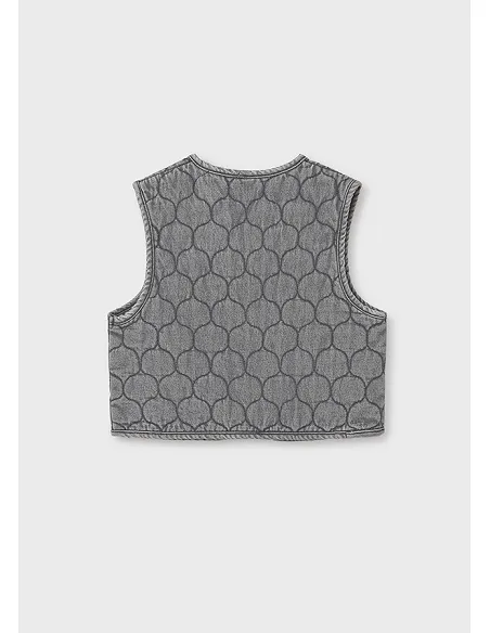 Chaleco denim acolchado - Gris | MAYORAL