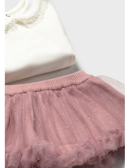 Conj. chaqueta falda 3 piezas - Petalo   | MAYORAL