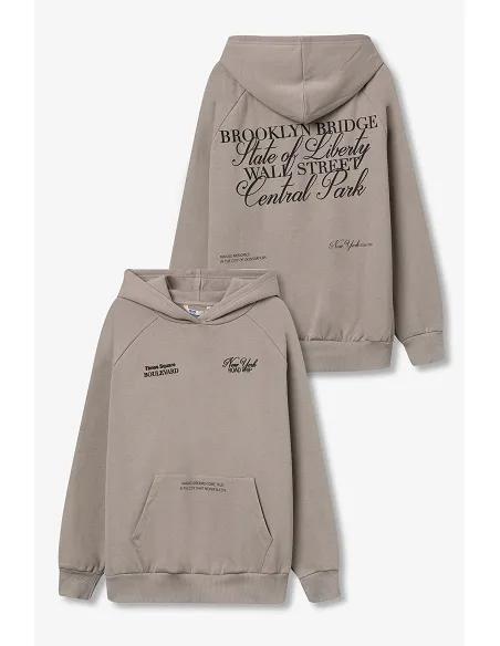 Sudadera Con Capucha Leao Gris | TIFFOSI