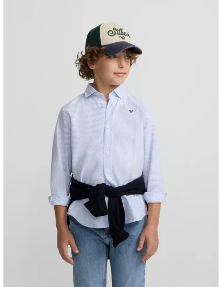 Camisa sport kids oxford raya celeste | SILBON
