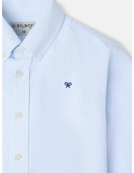 Camisa sport kids oxford raya celeste | SILBON