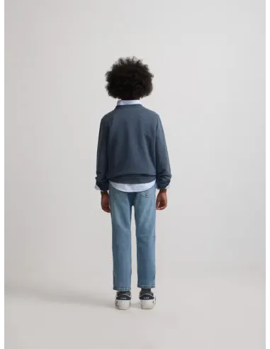 Sudadera kids raqueta media azul marino | SILBON