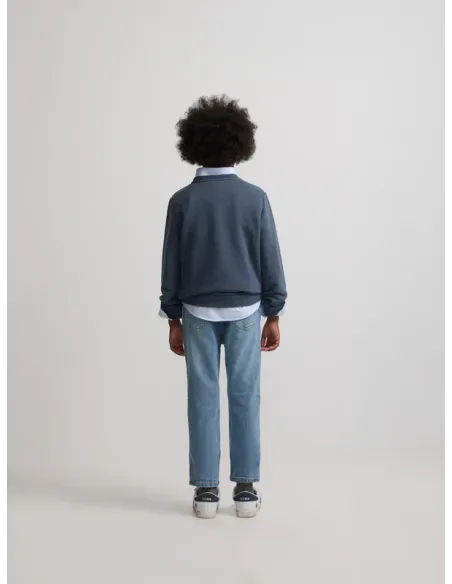 Sudadera kids raqueta media azul marino | SILBON