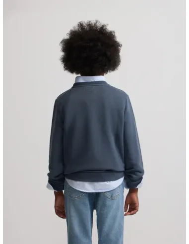 Sudadera kids raqueta media azul marino | SILBON