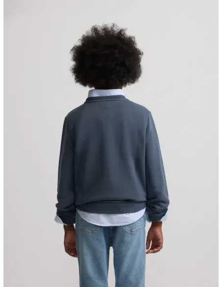 Sudadera kids raqueta media azul marino | SILBON