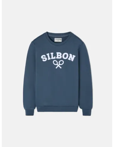 Sudadera kids raqueta media azul marino | SILBON