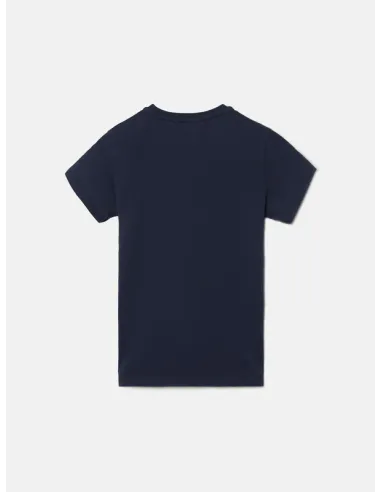 Camiseta kids raqueta media azul marino