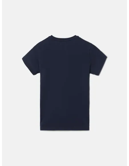 Camiseta kids raqueta media azul marino