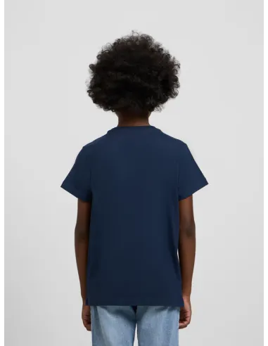 Camiseta kids raqueta media azul marino