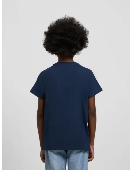 Camiseta kids raqueta media azul marino