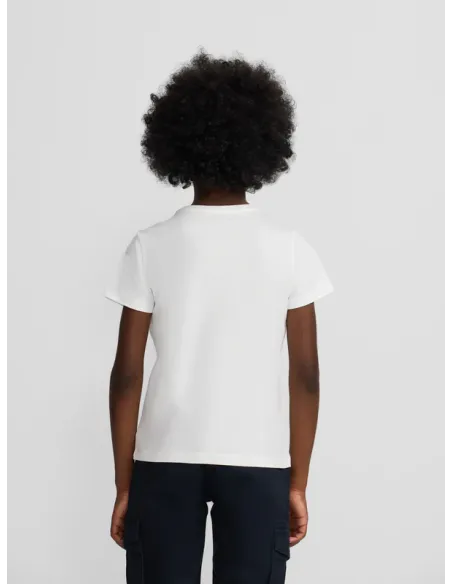 Camiseta kids raqueta media blanca