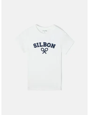 Camiseta kids raqueta media blanca