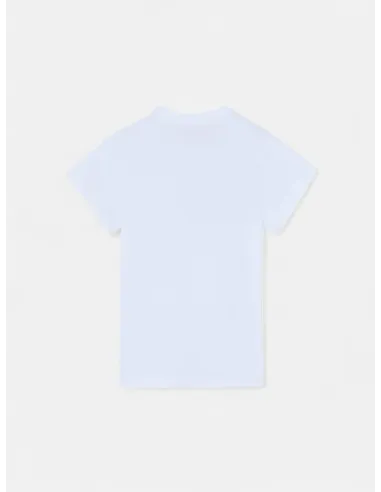 Camiseta kids raqueta media multicolor blanca | SILBON