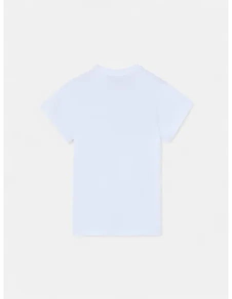 Camiseta kids raqueta media multicolor blanca | SILBON