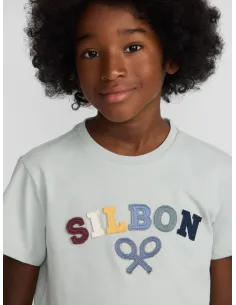 Camiseta kids raqueta media multicolor verde | SILBON